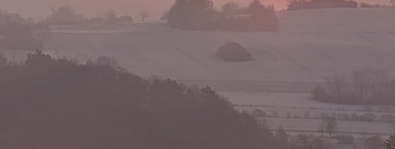 Talsohle mit Bodennebel
